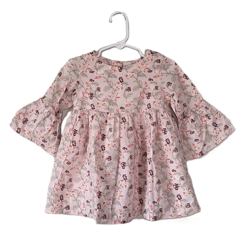 Baby Gap Girls First Bell Sleeve Dress Pink Print Size 4T